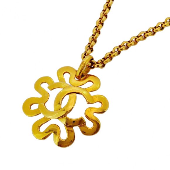 CHANEL Gold Logo Necklace - Picture 1 of 6